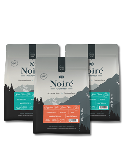 

Noire 3'lü Filtre Kahve Tanışma Seti - Premium %100 Arabica (Öğütülmüş ve Çekirdek) Taze Kavrulmuş Yöresel Kahve