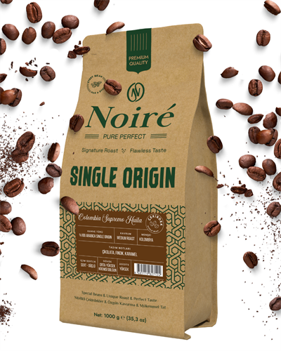 Noire Colombia Supremo Huila 1000g %100 Arabica Single Origin 