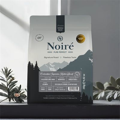 Noire Colombia Supremo Huila Decaf Çekirdek Kahve 250g %100 Arabica Single Origin Kafeinsiz