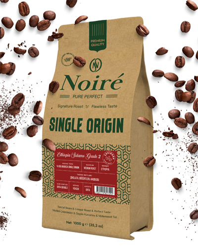 Noire Ethiopia Sidamo Grade 2  1000g %100 Arabica Single Origin 