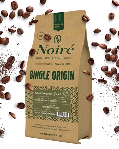 Noire Ethiopia Yirgacheffe Grade 2 1000g %100 Arabica Single Origin 