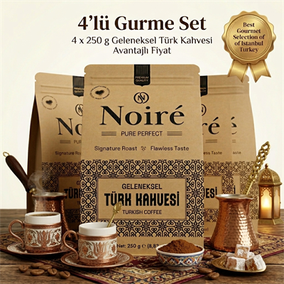 Noire Geleneksel Türk Kahvesi %100 Arabica – 4x250g Kampanyalı Set