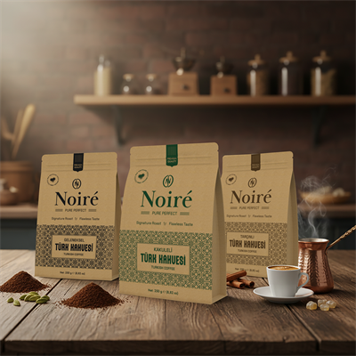 Noire Gurme Türk Kahvesi 3x250g – Kakuleli, Damla Sakızlı ve Tarçınlı Aromalar