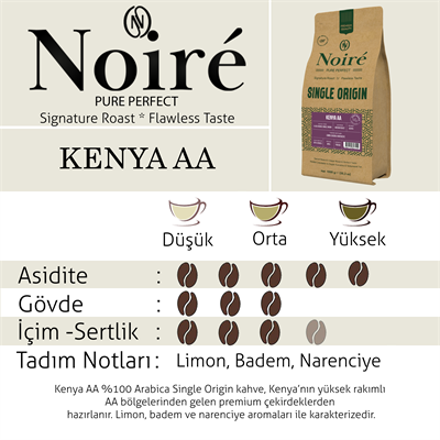 Noire Kenya AA 1000g - %100 Arabica Single Origin 