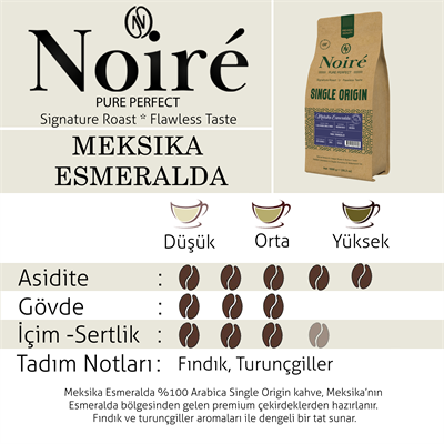 Noire Meksika Esmeralda  1000g %100 Arabica Single Origin 