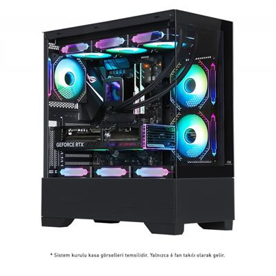 POWERBOOST PB-P4308BB 750W 80+ BRONZE SEA VIEW USB 3.0 ATX 6 x ARGB FANLI SİYAH KASA