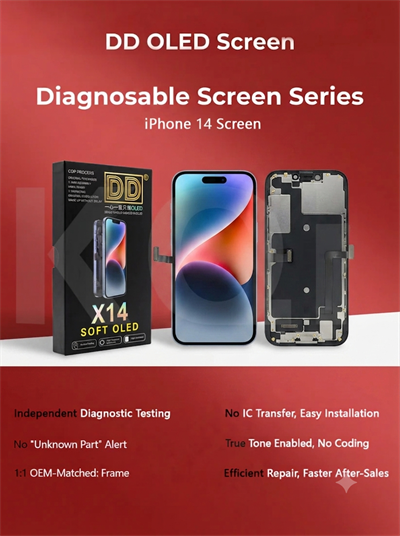 DD iPhone 14 SOFT-OLED Diagnostic Ekran