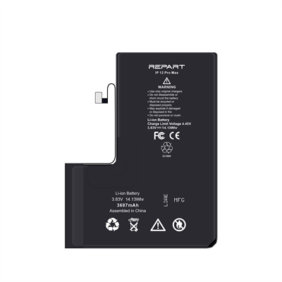 iPhone 12 Pro Max Uyumlu Güçlendirilmiş Yüksek Kapasite Batarya - 3687 mAh