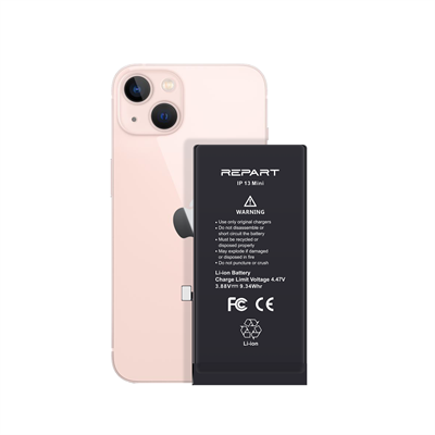 iPhone 13 Mini Uyumlu Güçlendirilmiş Yüksek Kapasite Batarya - 2406 mAh