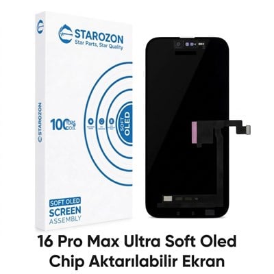 STAROZON - iPhone 16 Pro Max Ultra Soft-Oled Ekran Panel