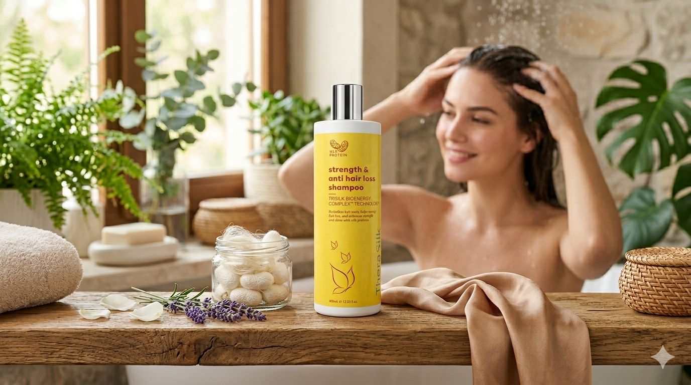 Therasilk,ipek proteini,ipek proteinli şampuan,sülfatsız şampuan,parabensiz şampuan,silikonsuz şampuan,güçlendirici şampuan,dökülme karşıtı şampuan,kepeğe karşı etkili şampuan,nemlendirici şampuan,onarıcı şampuan,çocuk şampuanı,hassas ciltler için şampuan,besleyici şampuan,canlandırıcı şampuan,Hidrolize ipek proteini,saç spreyi,biotinli saç spreyi