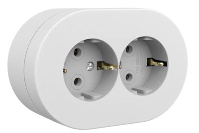 xONE IP54 SIVA ÜSTÜ BEYAZ İKİLİ TOPRAKLI PRİZ