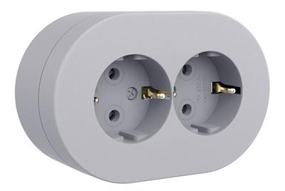 xONE IP54 SIVA ÜSTÜ GRİ İKİLİ TOPRAKLI PRİZ