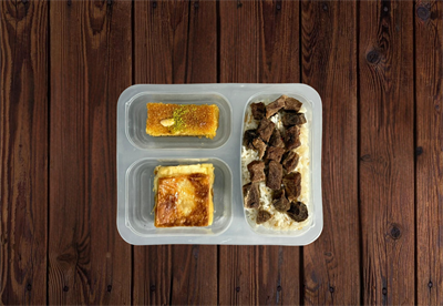 Pilav Üstü Et Kavurma İrmik Tatlısı Menü 