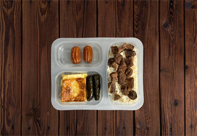 Pilav Üstü Et Kavurma Zeytinyağlı Yaprak Sarma Tulumba Menü 