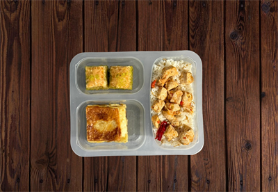 Pilav Üstü Tavuk Sote Börek Baklava Menü