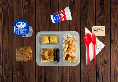 Pilav Üstü Tavuk Sote Yaprak Sarma Börek Baklava Menü 