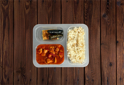 Tavuk Sote Pilav Börek Yaprak Sarmalı Menü