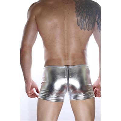 Erkek Gümüş Gri Fantezi Giyim Arkası Fermuarlı Boxer HF012112 