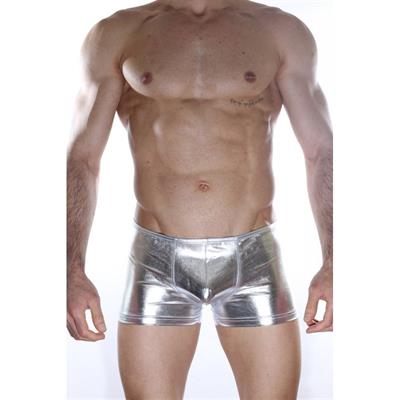 Erkek Gümüş Gri Fantezi Giyim Arkası Fermuarlı Boxer HF012112 