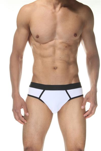 Erkek Beyaz Fantezi Giyim Jockstrap HF102124 