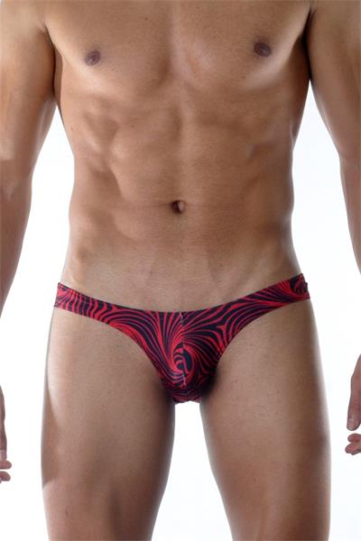 Erkek Kırmızı Fantezi Giyim Desenli Slip HF021806 