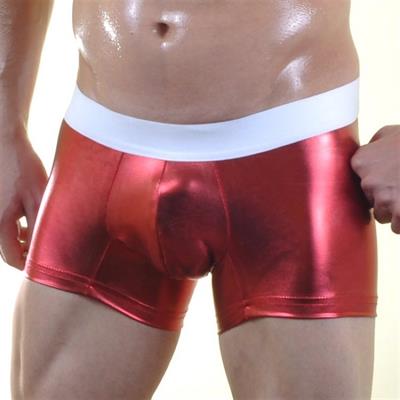Erkek Kırmızı Fantezi Giyim Deri Görünümlü Boxer HF071010 