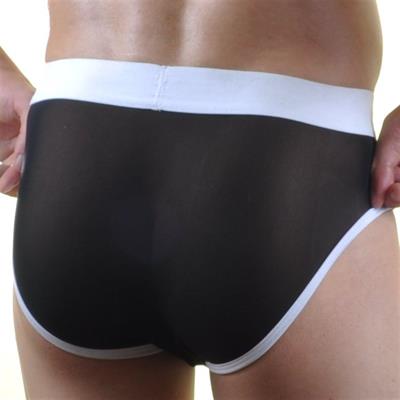Erkek Siyah Fantezi Giyim Transparan Slip HF071020 