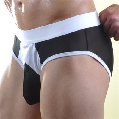 Erkek Siyah Fantezi Giyim Transparan Slip HF071020 