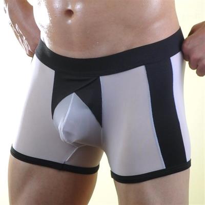 Erkek Beyaz Fantezi Giyim Transparan Boxer HF071028 