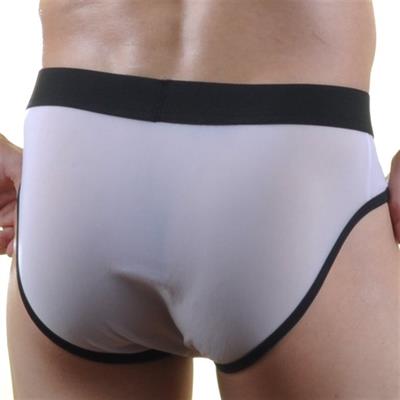 Erkek Beyaz Fantezi Giyim Transparan Slip HF071030 