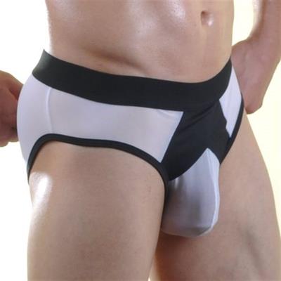 Erkek Beyaz Fantezi Giyim Transparan Slip HF071030 