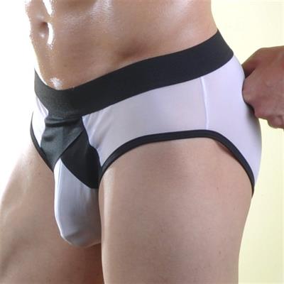 Erkek Beyaz Fantezi Giyim Transparan Slip HF071030 