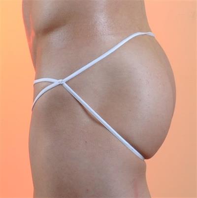 Erkek Beyaz Fantezi Giyim Jockstrap HF071043 