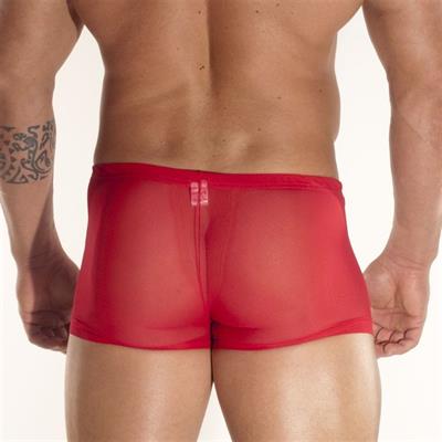 Erkek Kırmızı Fantezi Giyim Transparan Boxer HF080888 