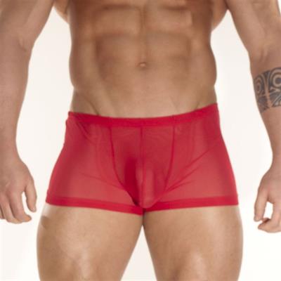 Erkek Kırmızı Fantezi Giyim Transparan Boxer HF080888 