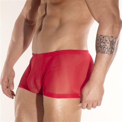 Erkek Kırmızı Fantezi Giyim Transparan Boxer HF080888 