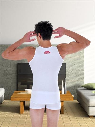 Erkek Beyaz Slim Fit Atlet Body HF110419 