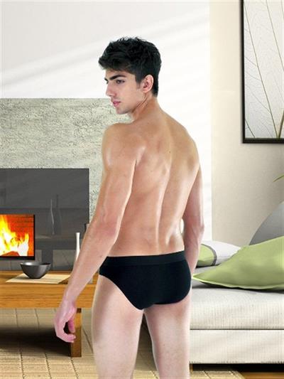 Erkek Siyah Fantezi Giyim Slip HF110428 