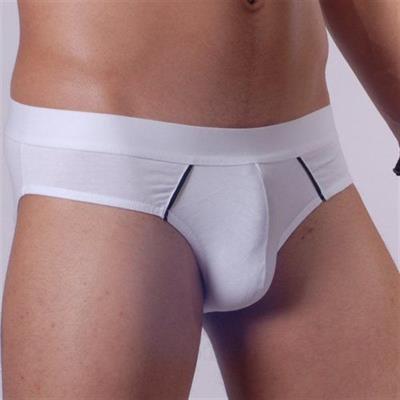 Erkek Beyaz Fantezi Giyim Biyeli Slip HF140503 