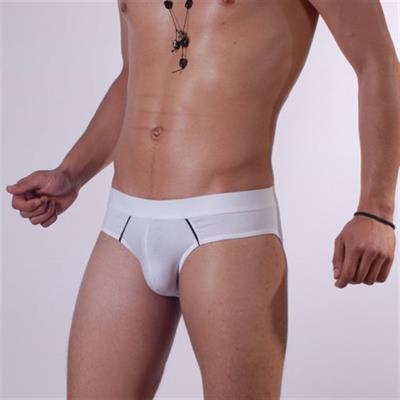 Erkek Beyaz Fantezi Giyim Biyeli Slip HF140503 