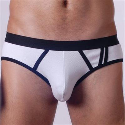 Erkek Beyaz Fantezi Giyim Biyeli Slip HF140506 
