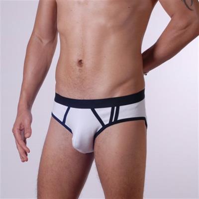 Erkek Beyaz Fantezi Giyim Biyeli Slip HF140506 
