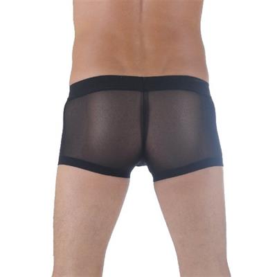 Erkek Siyah Fantezi Giyim Transparan Boxer HF291137 