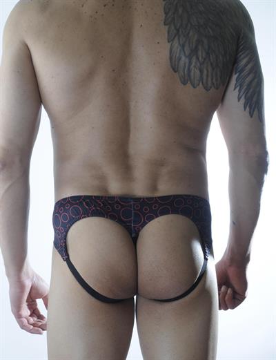 Erkek Çok Renkli Fantezi Giyim Yuvarlak Desenli Jockstrap HF301160 
