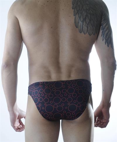 Erkek Çok Renkli Fantezi Giyim Daire Desenli Slip HF301109 