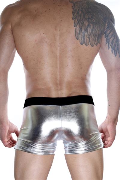 Erkek gümüş Gri Fantezi Giyim Deri Görünümlü Boxer HF012103 
