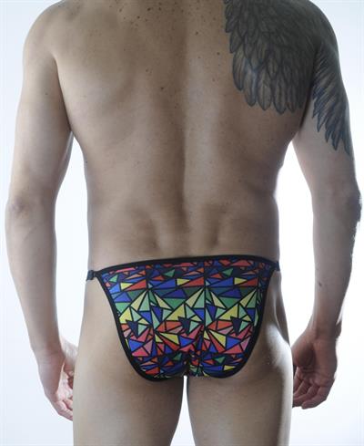 Erkek Çok Renkli Fantezi Giyim Geometrik Desenli Slip HF301113 
