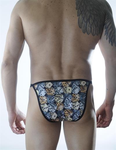 Erkek Çok Renkli Fantezi Giyim Zar Desenli Slip HF301118 