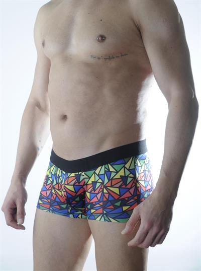 Erkek Çok Renkli Geometrik Desenli Boxer HF301106 